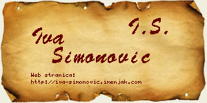Iva Simonović vizit kartica